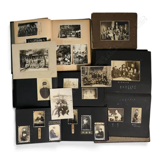 COLLECTION 4 VINTAGE JAPANESE FAMILY PHOTO ALBUMS + SOME LG FORMAT LOOSE IMAGES
